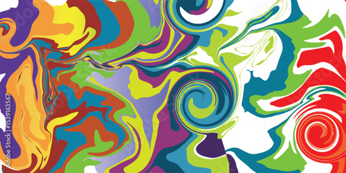ABSTRACT BACKGROUND TEMPLATE DESIGN. VECTOR ILLUSTRATION, VIBRANT MARBLING. COLORFUL BACKDROP. PSYCHEDELIC PAINT ABSTRACTION. MARBLE PATTERN CONCEPT STYLE