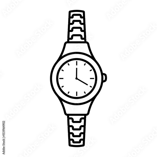Wrist watch icon vector set. watch illustration sign collection. Clock symbol. Time web icons. timer logo.