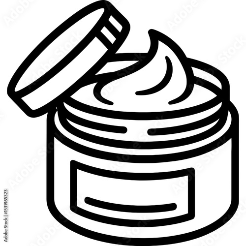Minimalist outline of pomade jar