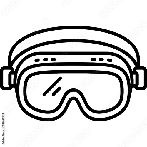 Safety goggles outline icon vector