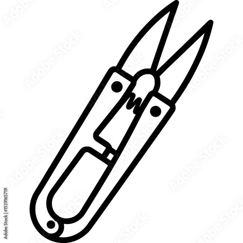 Minimalist thread snips icon