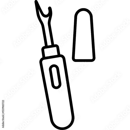Seam ripper icon with forked tip and handle
