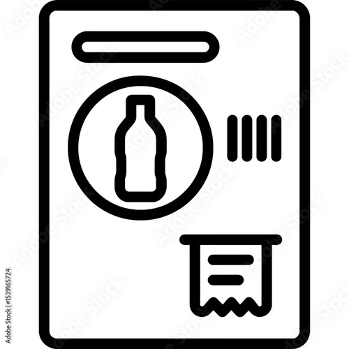 Outline icon of bottle deposit machine