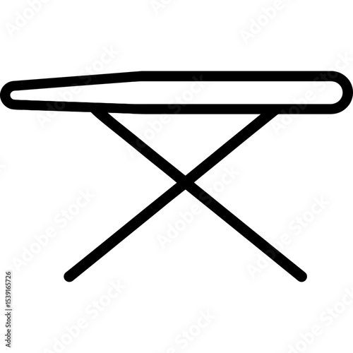 Minimalist sleeve board icon with support legs