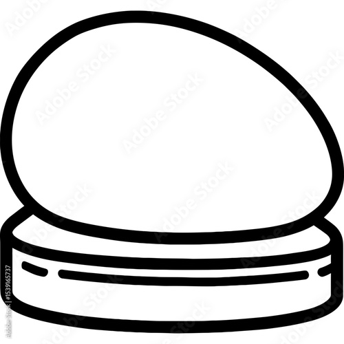 Minimalist tailor's ham vector icon