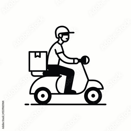 delivery man with motorbike