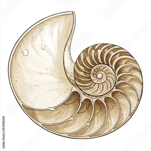 Seashells vector.