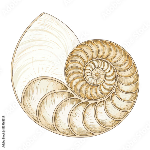 Seashells vector.