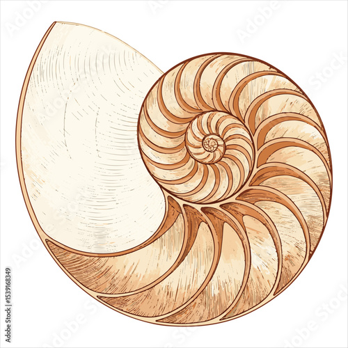 Seashells vector.