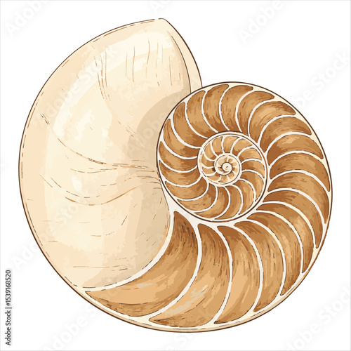 Seashells vector.