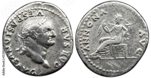 Roman Imperial Vespasian. AD 69-79. AR Denarius