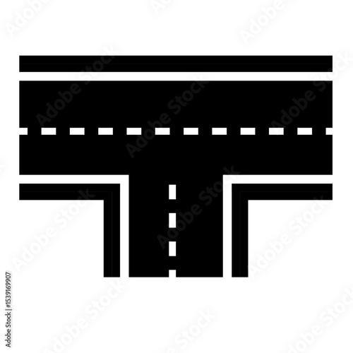 Road and highway in perspective icon. Road path with different bends. The road connects the cities road pieces in graphic style. Vector illustration isolated on transparent background