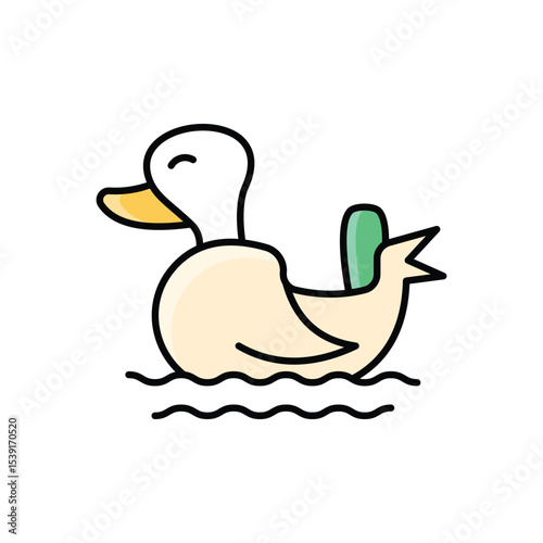 Duck Boat  Icon vector