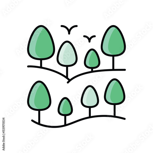 Forest  Icon vector