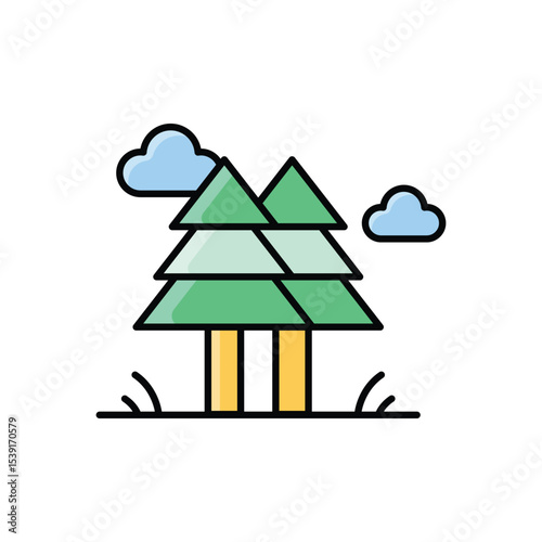 Pine Tree Icon vector