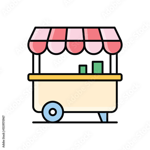 Food Cart Icon vector