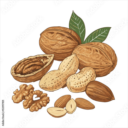 Nuts collage.