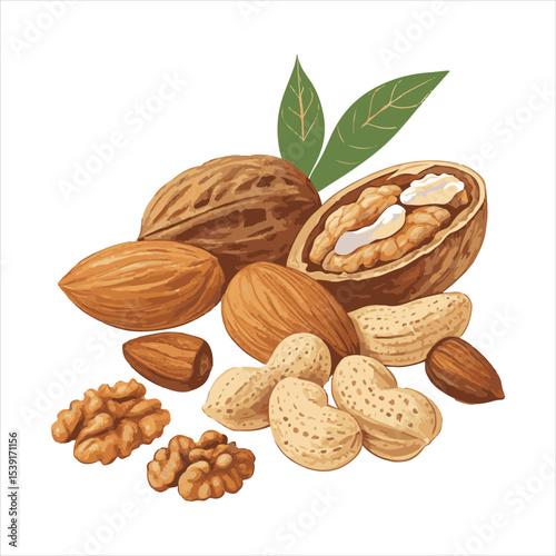 Nuts collage.