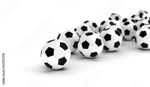 Soccer balls isolated on a white background  