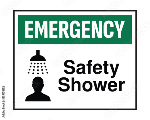 Download Emergency Safety Shower Sign – Printable Workplace Safety Notice for Hazardous Chemical Exposure