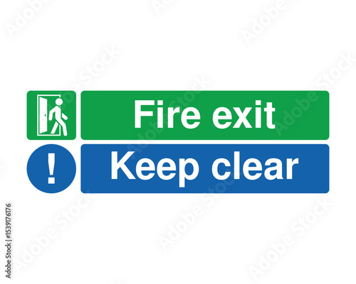 Download Fire Exit Keep Clear Sign – Printable Safety Notice for Emergency Pathways and Evacuation Routes