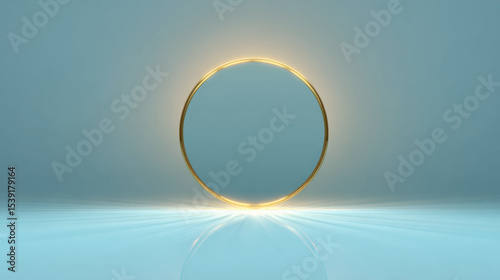 Radiant abstract golden orb symbolizing divine light for Assumption of Mary celebration vector illustration