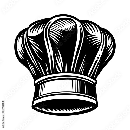 Chef hat vector illustration for culinary arts cooking baking restaurant and food industry designs needs