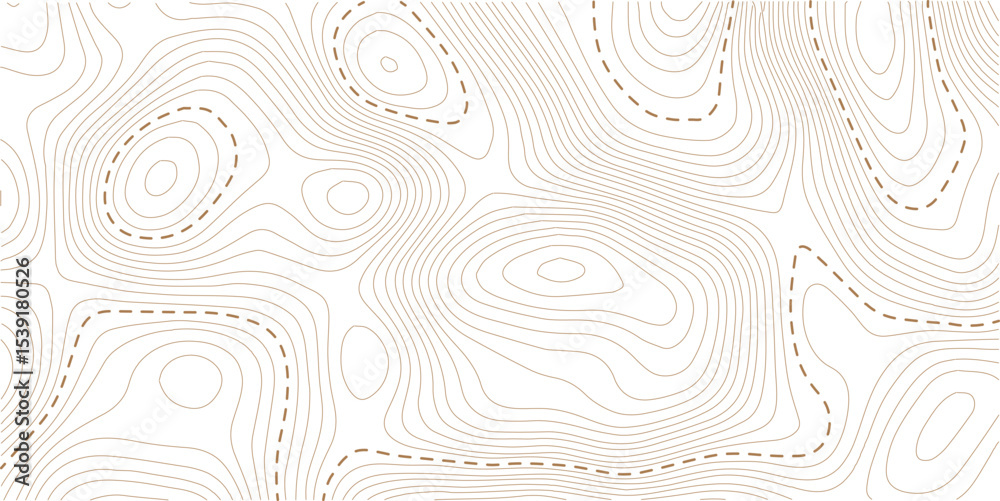 Fototapeta premium Topography wave line grid map. white wave line geography landscape Topo contour map on white background. Geographic mountain relief diagram line wave carve pattern