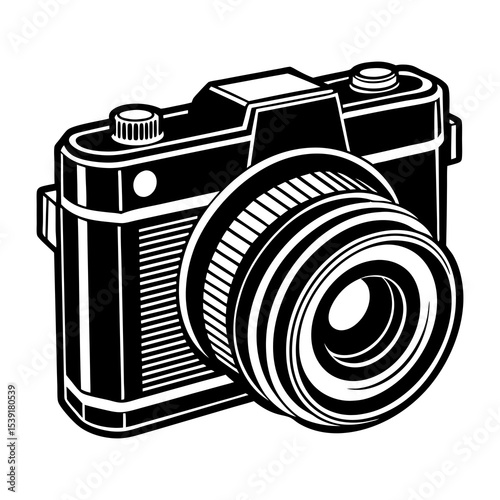Vintage camera illustration vector graphic design for photography and retro style projects download now