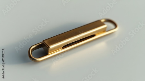 Gold metallic oblong object