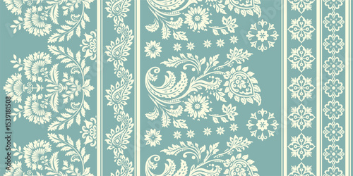 Motifs Ikat floral paisley embroidery floral. ikat ethnic Saree Sarong oriental pattern traditional.Ikat embroidery style abstract embroidery design for texture,fabric,clothing,wrapping,decoration