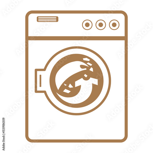 washing machine vector icon set on white background.