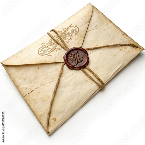 vintage envelope with wax seal