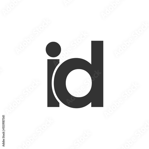 ID creative geometric initial based modern and minimal logo. Letter i d trendy fonts.