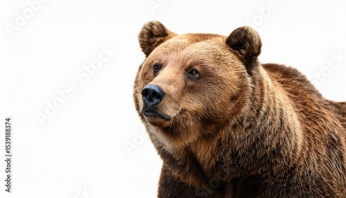 Wallpaper Mural brown bear isolated on white background Torontodigital.ca