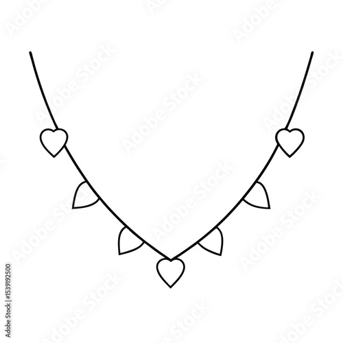 Festive heart garland design perfect for valentine s day weddings or romantic occasions