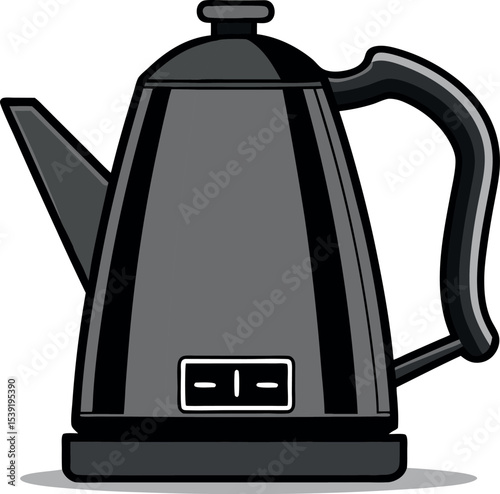 Gooseneck electric kettle icon on transparent background