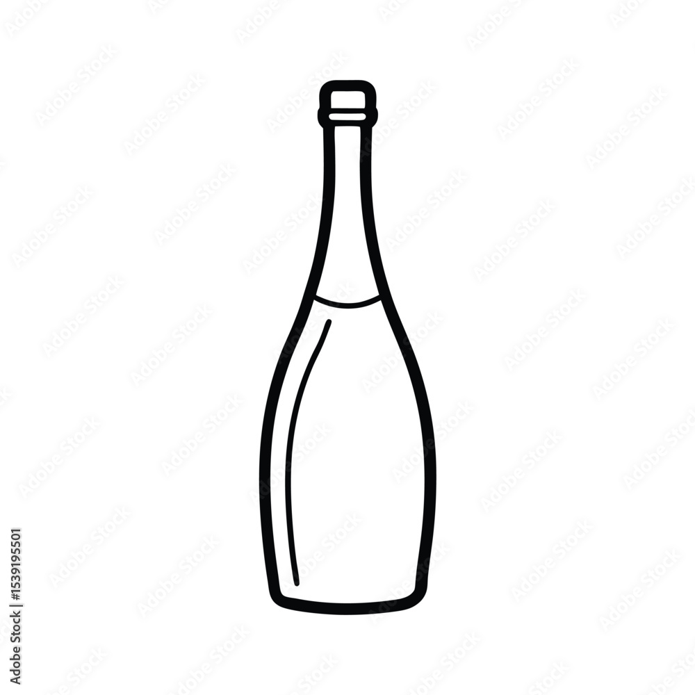 Elegant champagne bottle design high resolution vector graphic Elegant champagne bottle design high resolution vector graphic