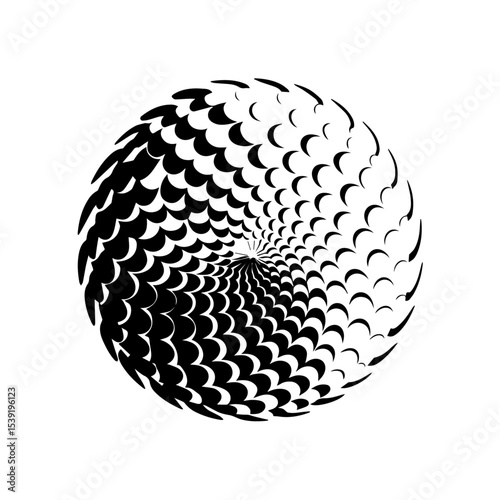 abstract 3d sphere with shadow
