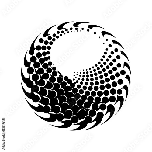 abstract sphere with a ball