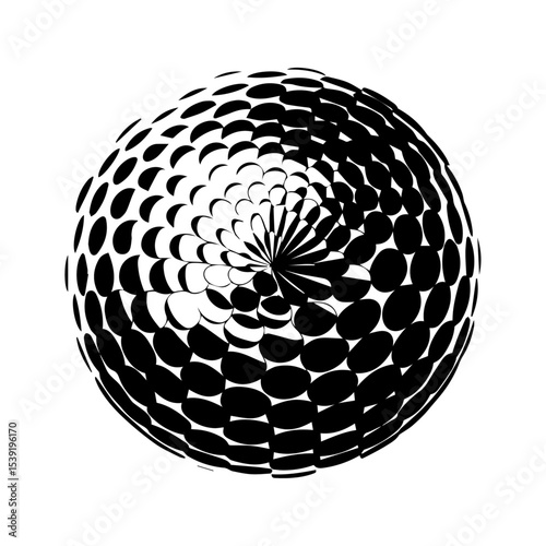 abstract 3d sphere isolated on white