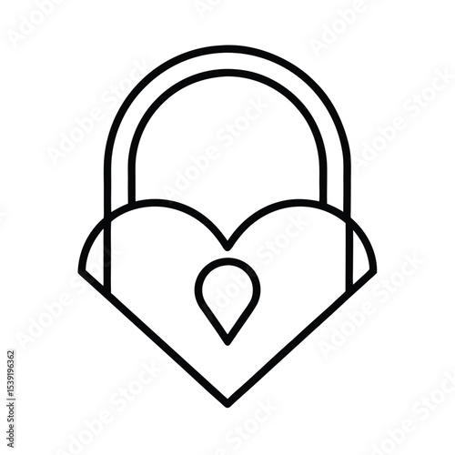 Romantic love locks on a bridge vector illustration for valentine s day wedding or travel designs