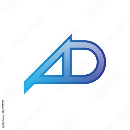 ad letters abstract logo modern style