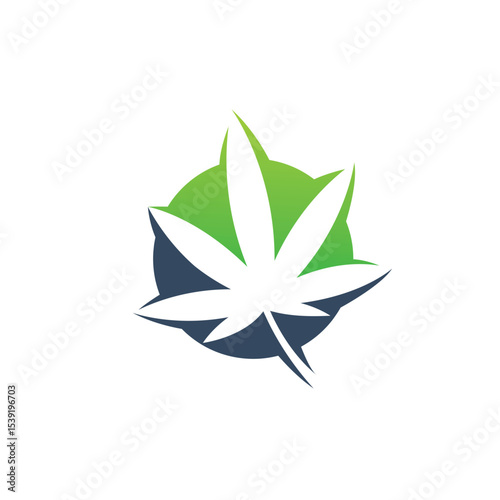 cannabis abstract logo modern style