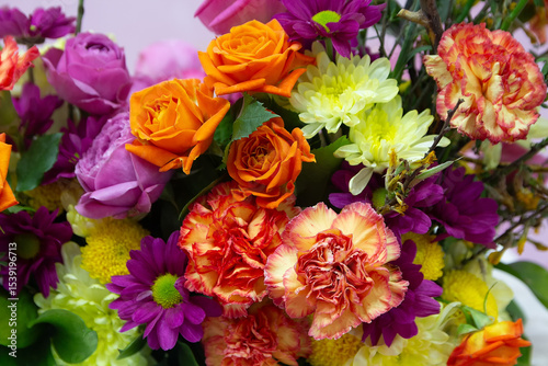 Beautiful bouquet of colorful flowers