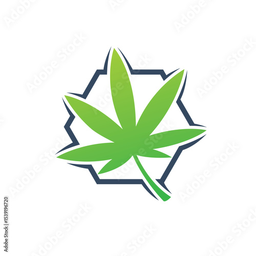 cannabis abstract logo modern style