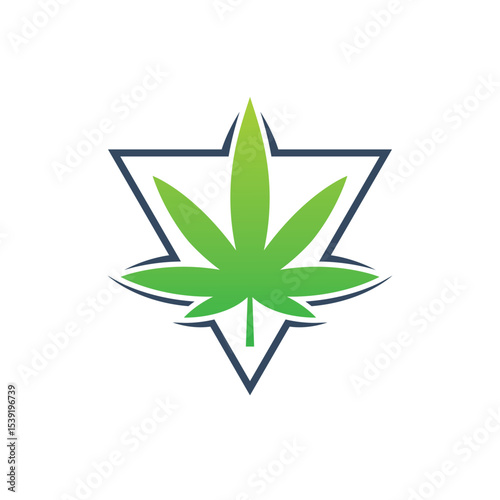 cannabis abstract logo modern style
