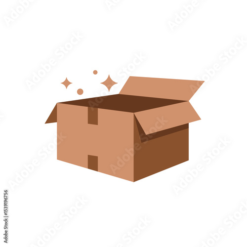 cardboard box abstract logo modern style