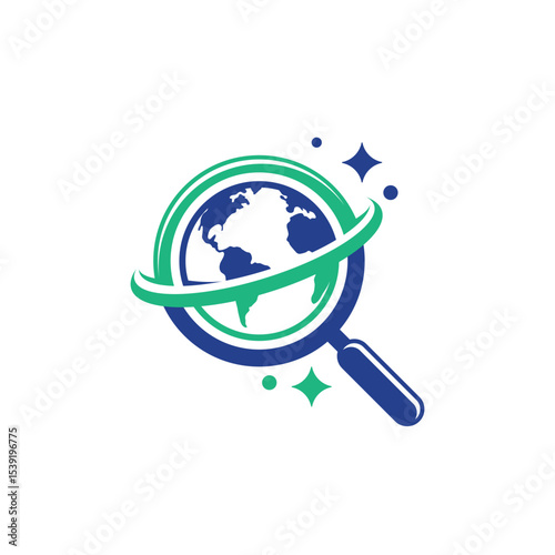 compass earth abstract logo modern style