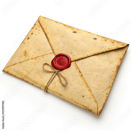 vintage envelope with wax seal